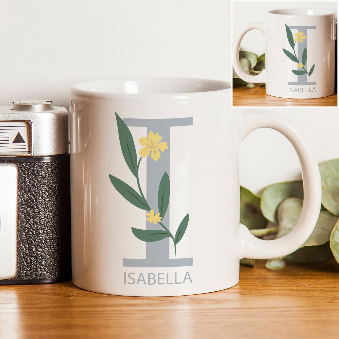 Personalised Floral Initial Mug - image 4