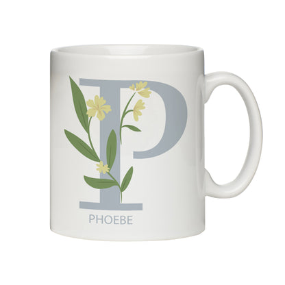 Personalised Floral Initial Mug - image 5