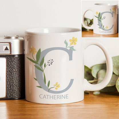 Personalised Floral Initial Mug - image 6