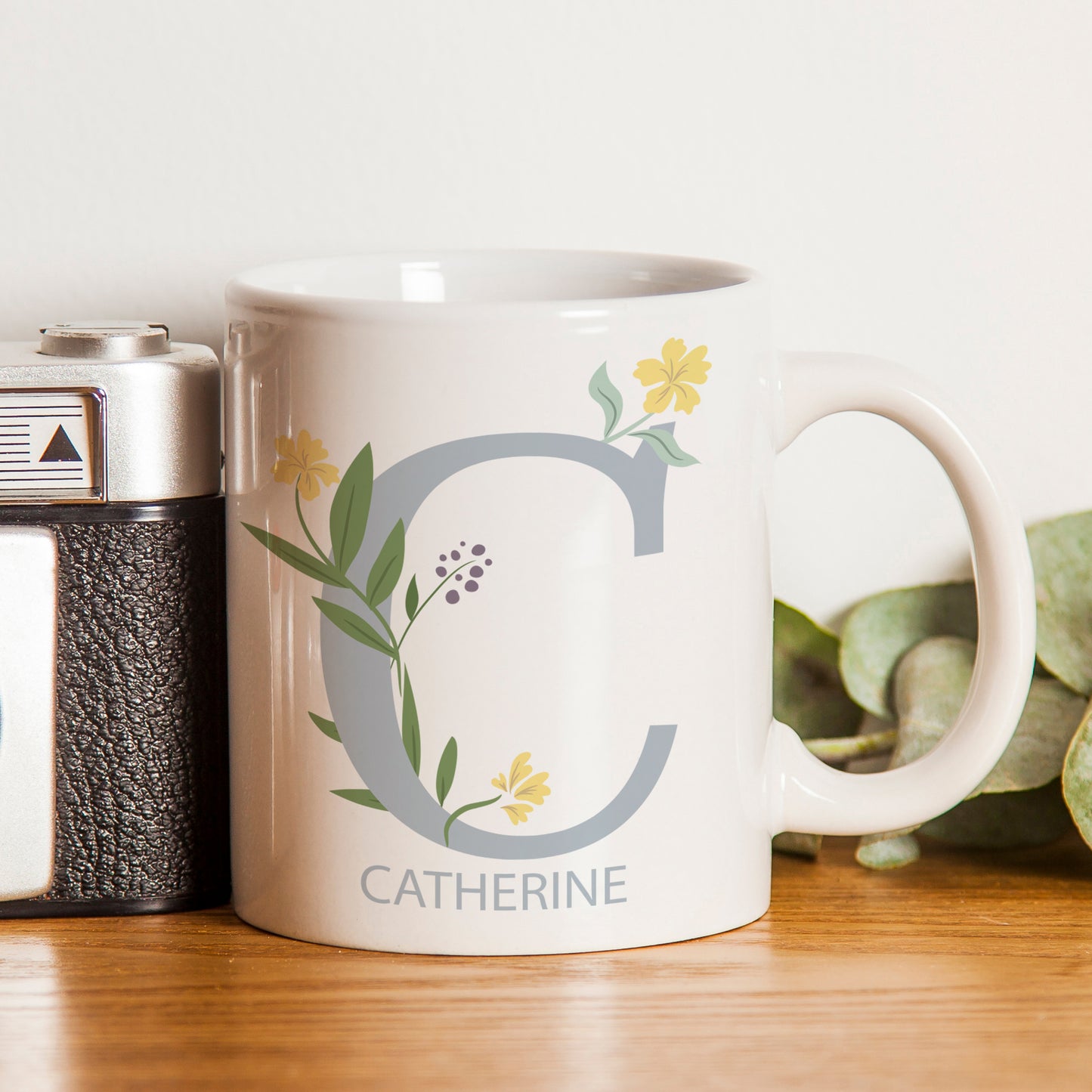 Personalised Floral Initial Mug - image 7