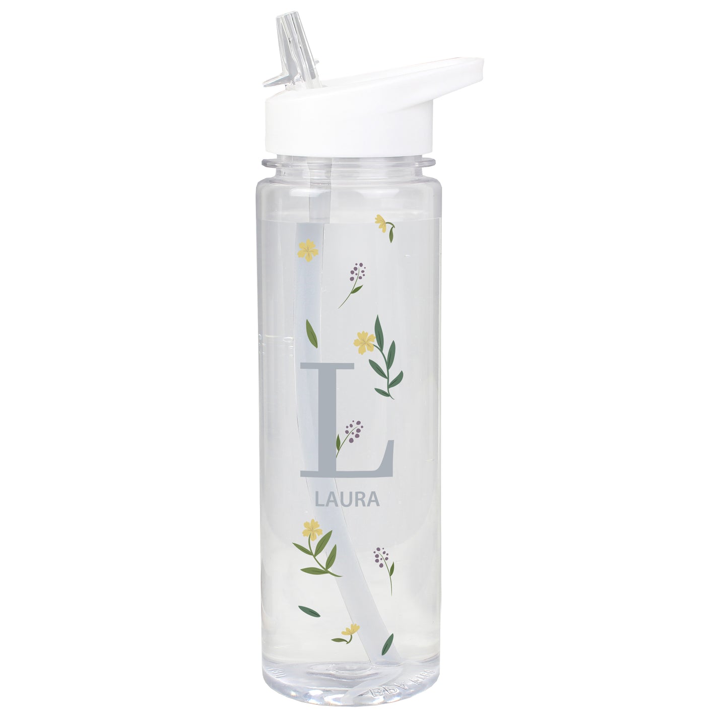 Personalised Floral Initial Water Bottle - image 5