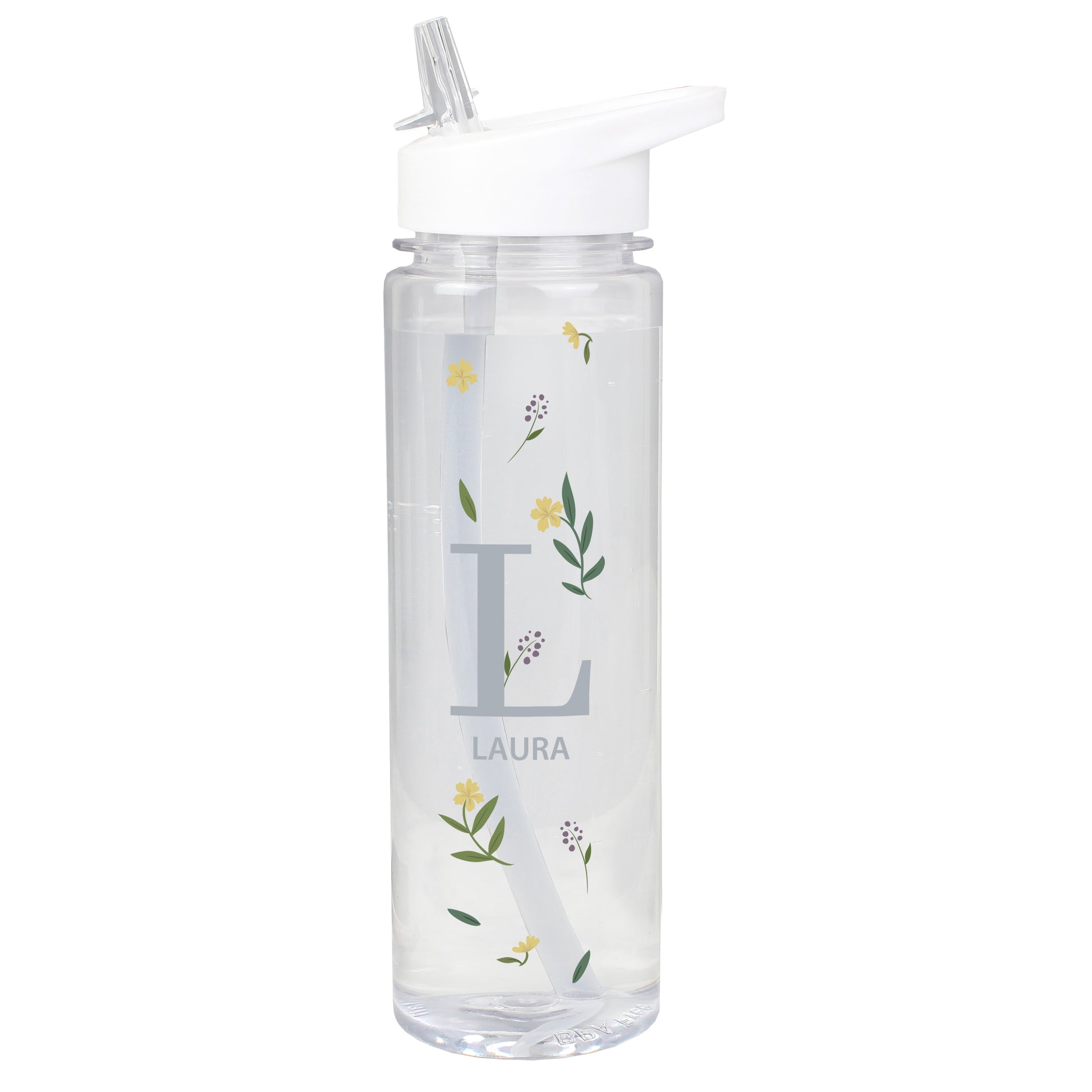 Personalised Floral Initial Water Bottle - image 5