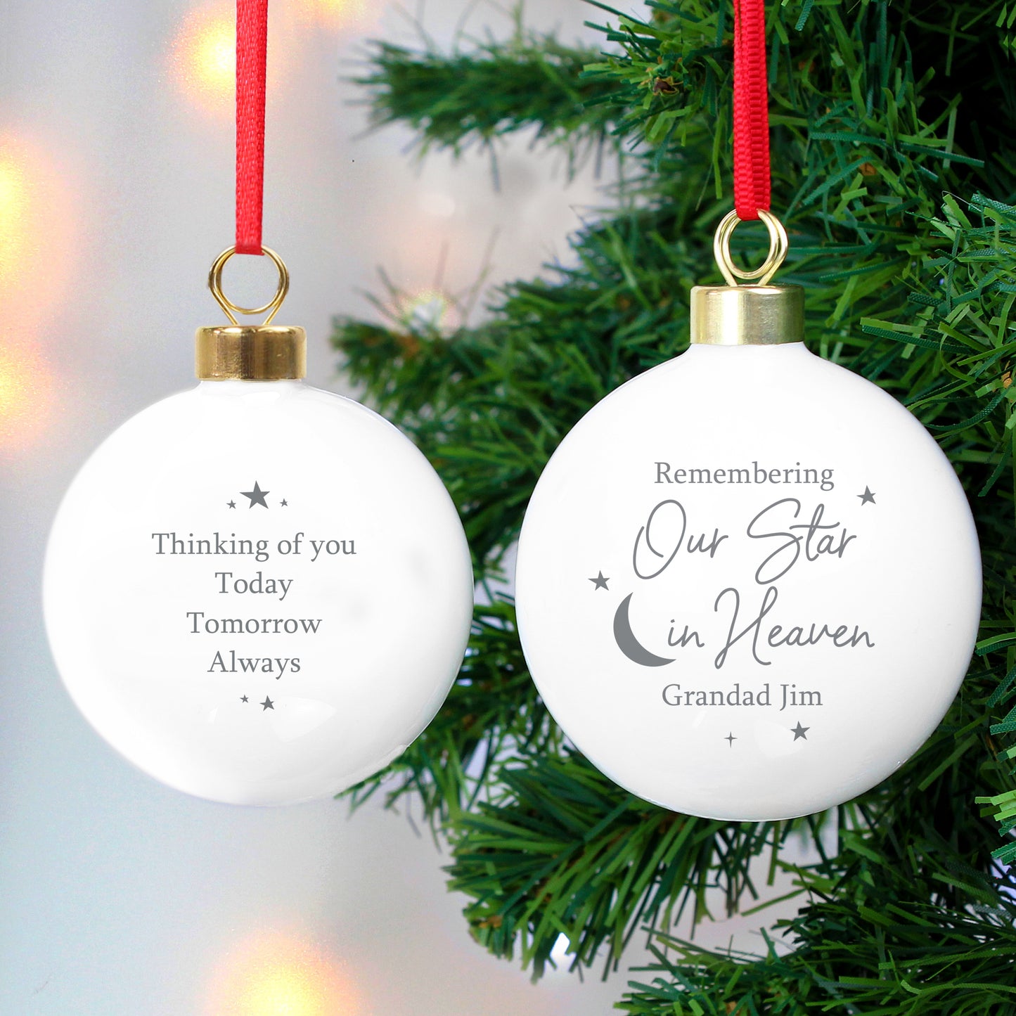 Personalised Our Star in Heaven Bauble from Heartfelt Gifts