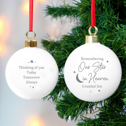 Personalised Our Star in Heaven Bauble from Heartfelt Gifts