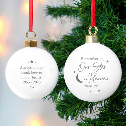 Personalised Our Star in Heaven Bauble - image 2