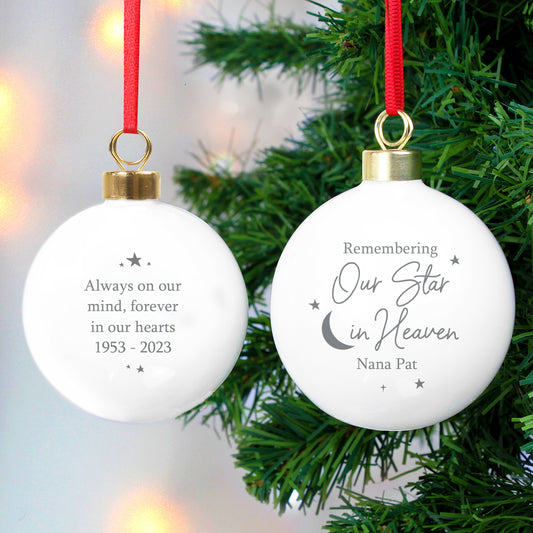 Personalised Our Star in Heaven Bauble - image 2