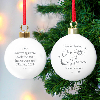 Personalised Our Star in Heaven Bauble - image 3
