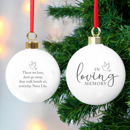Personalised In Loving Memory Bauble from Heartfelt Gifts