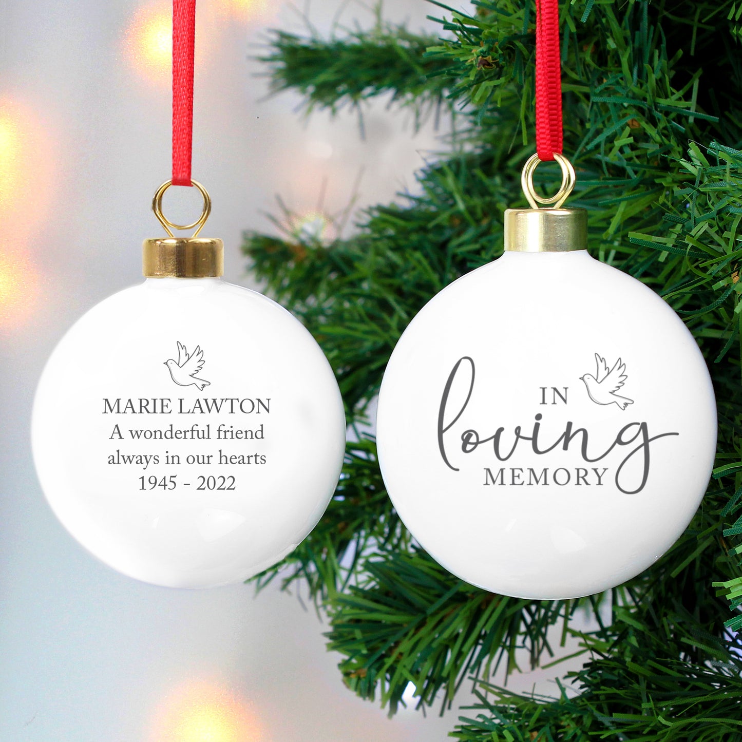 Personalised In Loving Memory Bauble - image 2