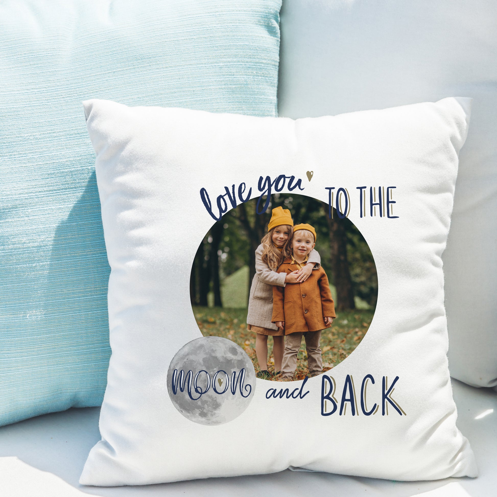 Personalised Moon & Back Photo Upload Cushion from Heartfelt Gifts