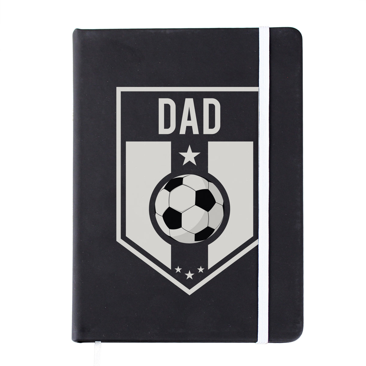 Personalised Football Badge Black Notebook - image 2