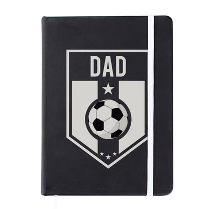 Personalised Football Badge Black Notebook - image 2