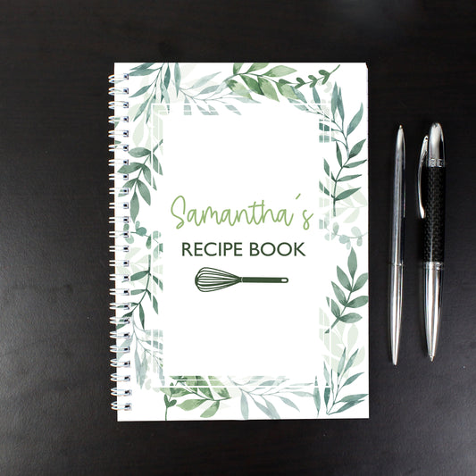 Personalised Botanical A5 Recipe Book Journal from Heartfelt Gifts