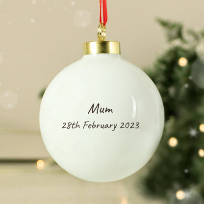 Personalised Robins Appear Bauble - image 3
