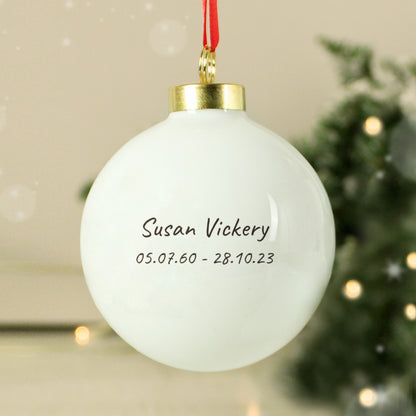 Personalised Robins Appear Bauble - image 4