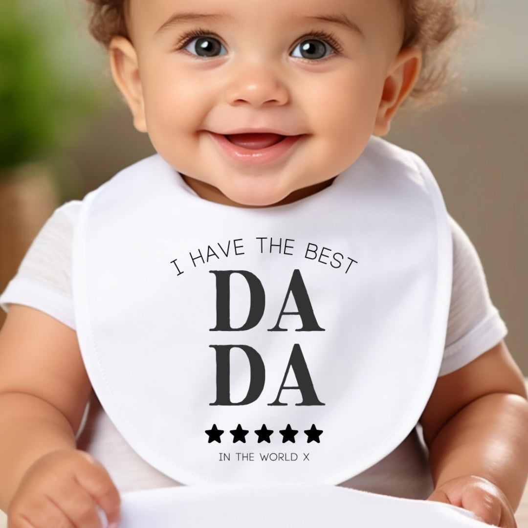 Personalised Best Dada Baby Grow, Vest or Bib with Name