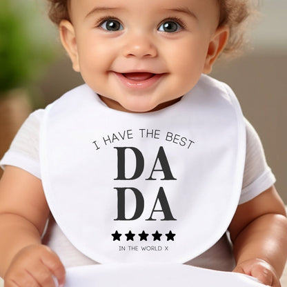 Personalised Best Dada Baby Grow, Vest or Bib with Name