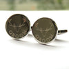Personalised Stag Round Cufflinks