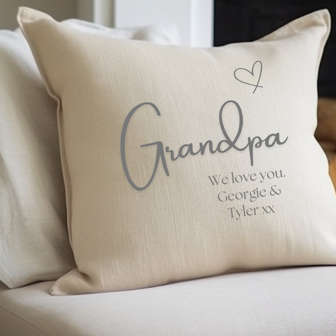 Personalised Grandpa-Grandad Cushion 2026