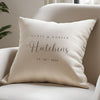 Personalised Surname & Date Wedding Cushion