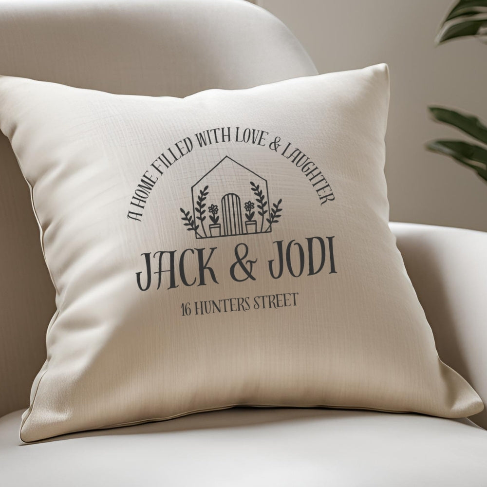 Personalised Little New Home Cushion