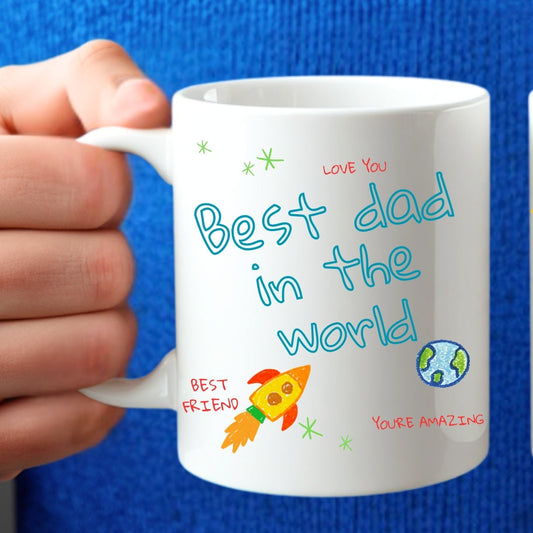 Personalised Best Dad in the World ceramic mug design