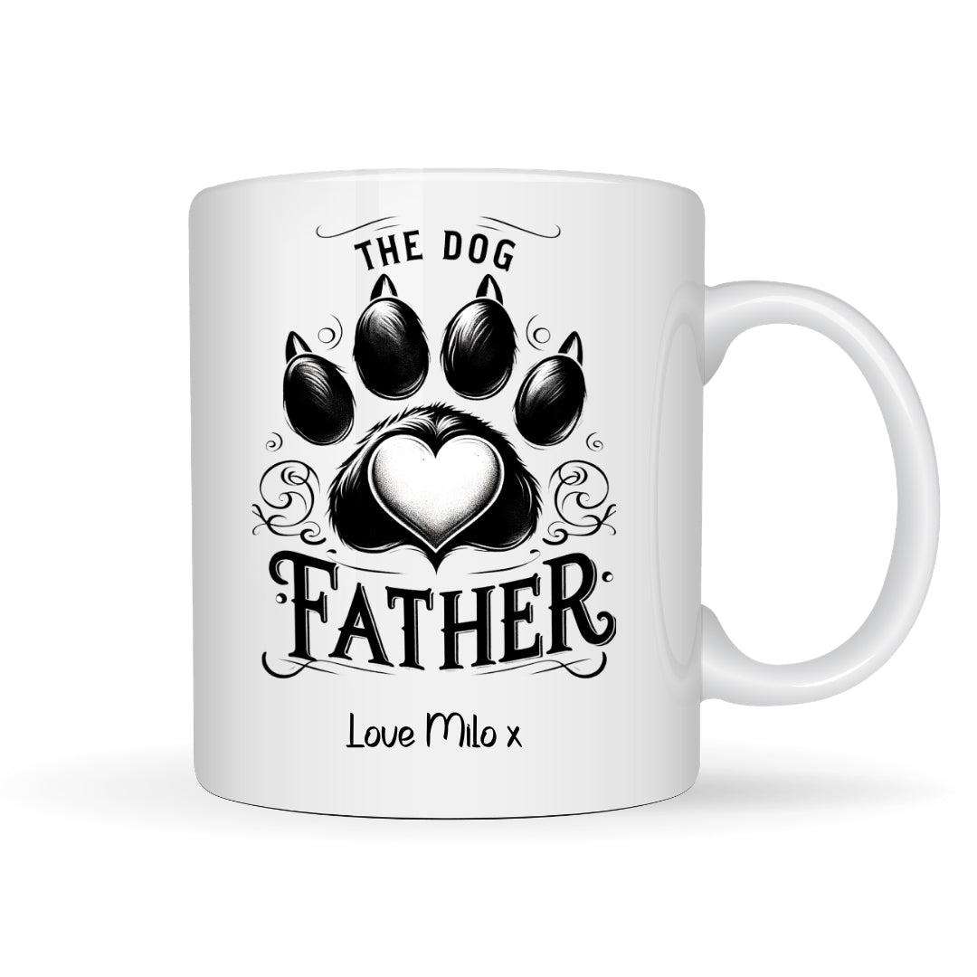 Personalised Dog Father Mug, Funny Dad Gift, Dog Lover Coffee Cup, Scotland UK