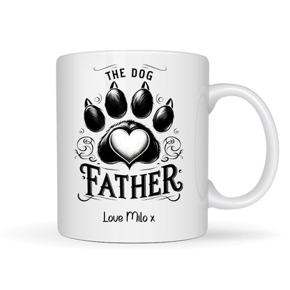 Personalised Dog Father Mug, Funny Dad Gift, Dog Lover Coffee Cup, Scotland UK