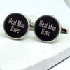 Personalised Round Best Man Cufflinks - Batang