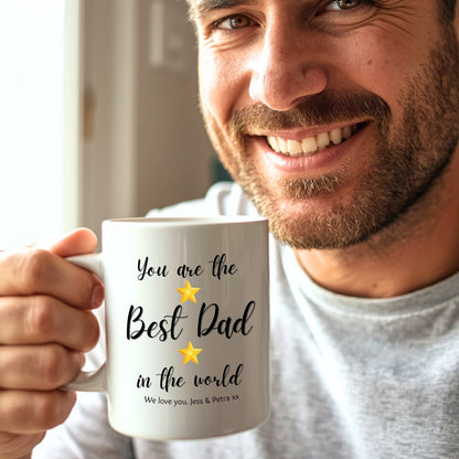 Personalised Best Dad Stars Mug | Birthday Father's Day Gift