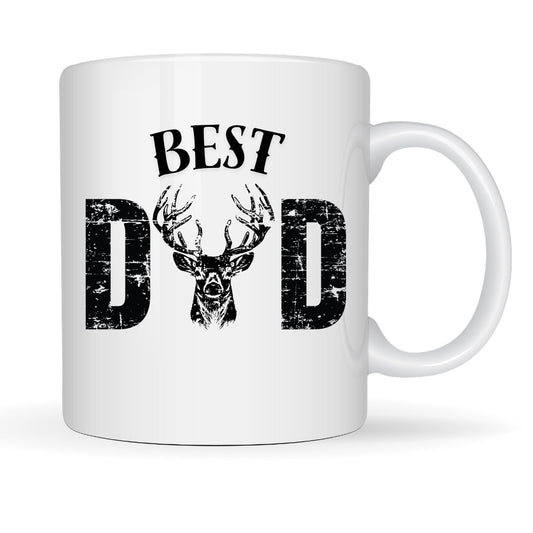 Best Dad Stag printed mug design
