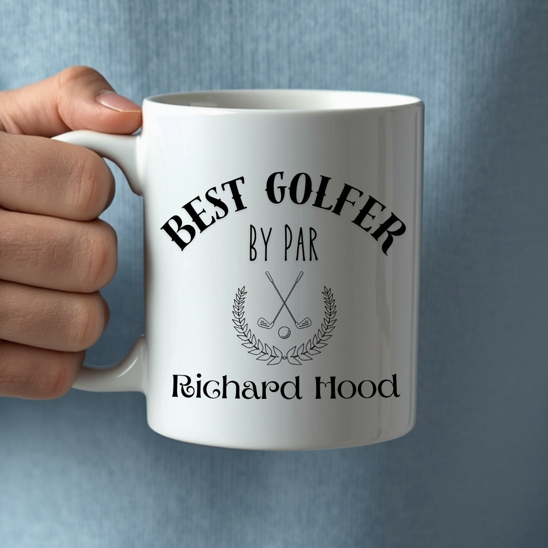 Personalised Best Golfer by Par Mug | Gift for Dad, Friend