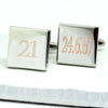 Personalised Castellar Square Cufflinks - Birthday