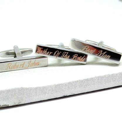 Personalised Deco Bar Cufflinks