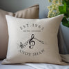 Personalised Musician Name & Birth Year Cushion
