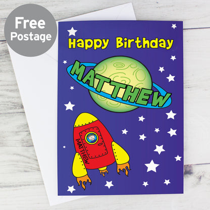 Personalised Space Card from Heartfelt Gifts