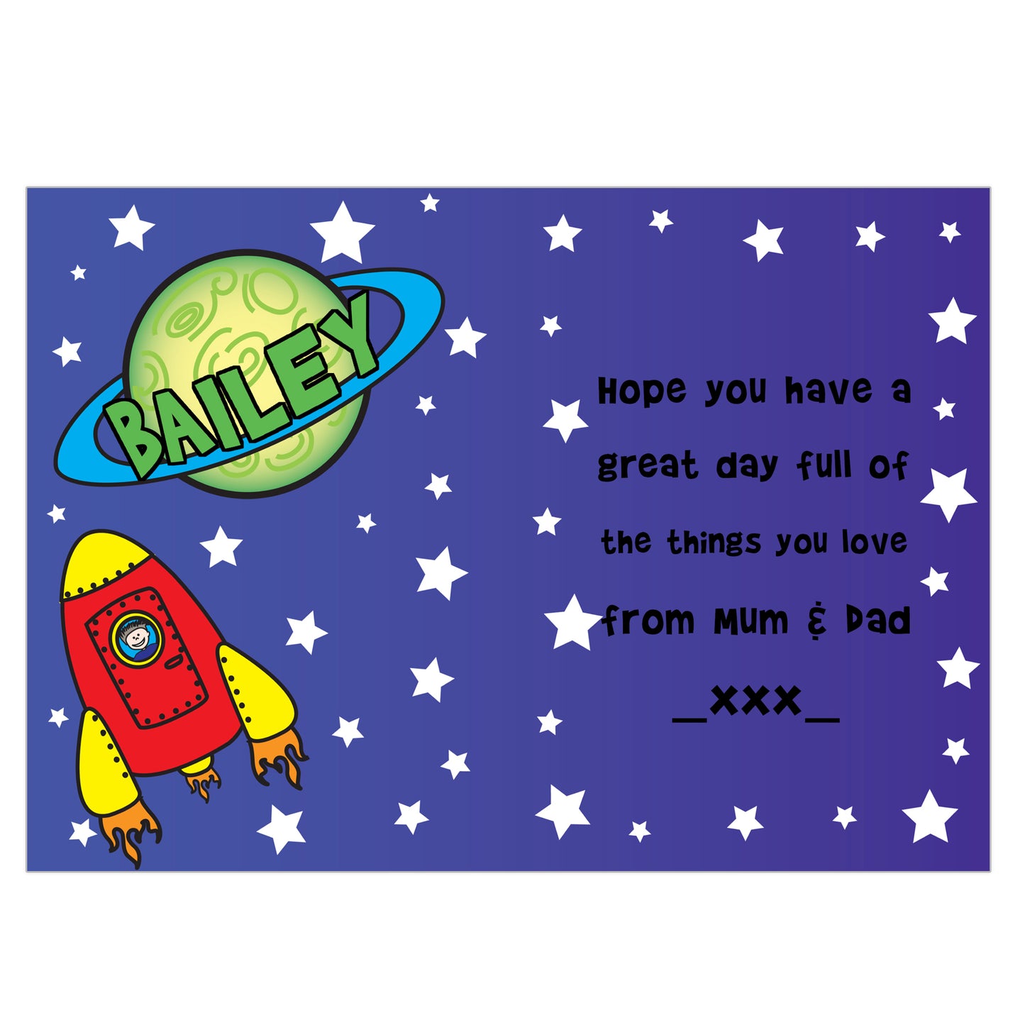 Personalised Space Card - image 3
