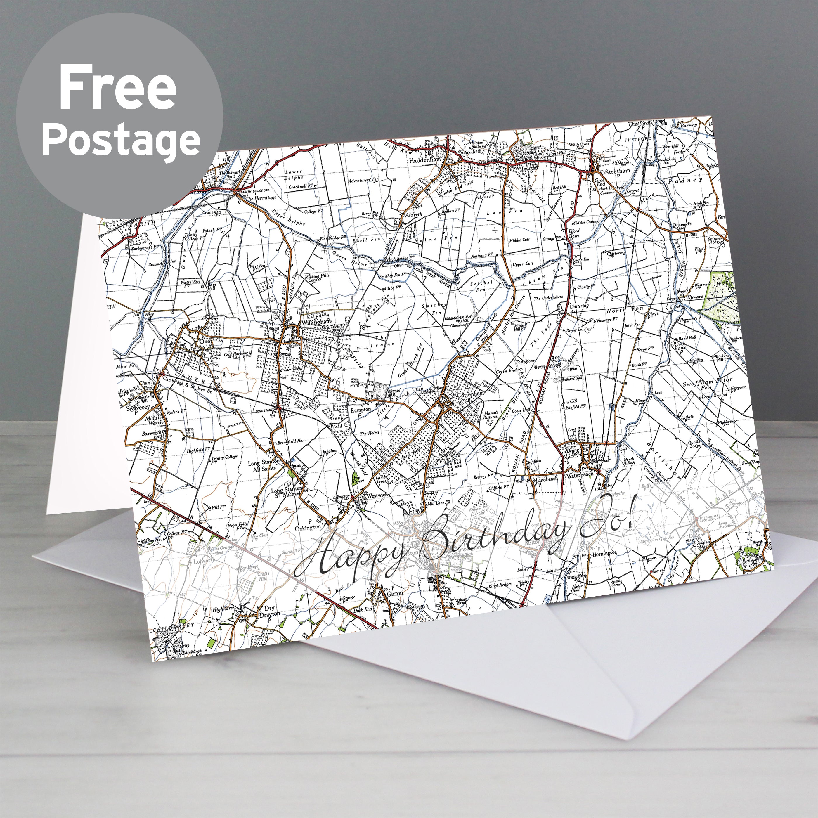 Personalised 1945 - 1948 New Popular Map Card from Heartfelt Gifts