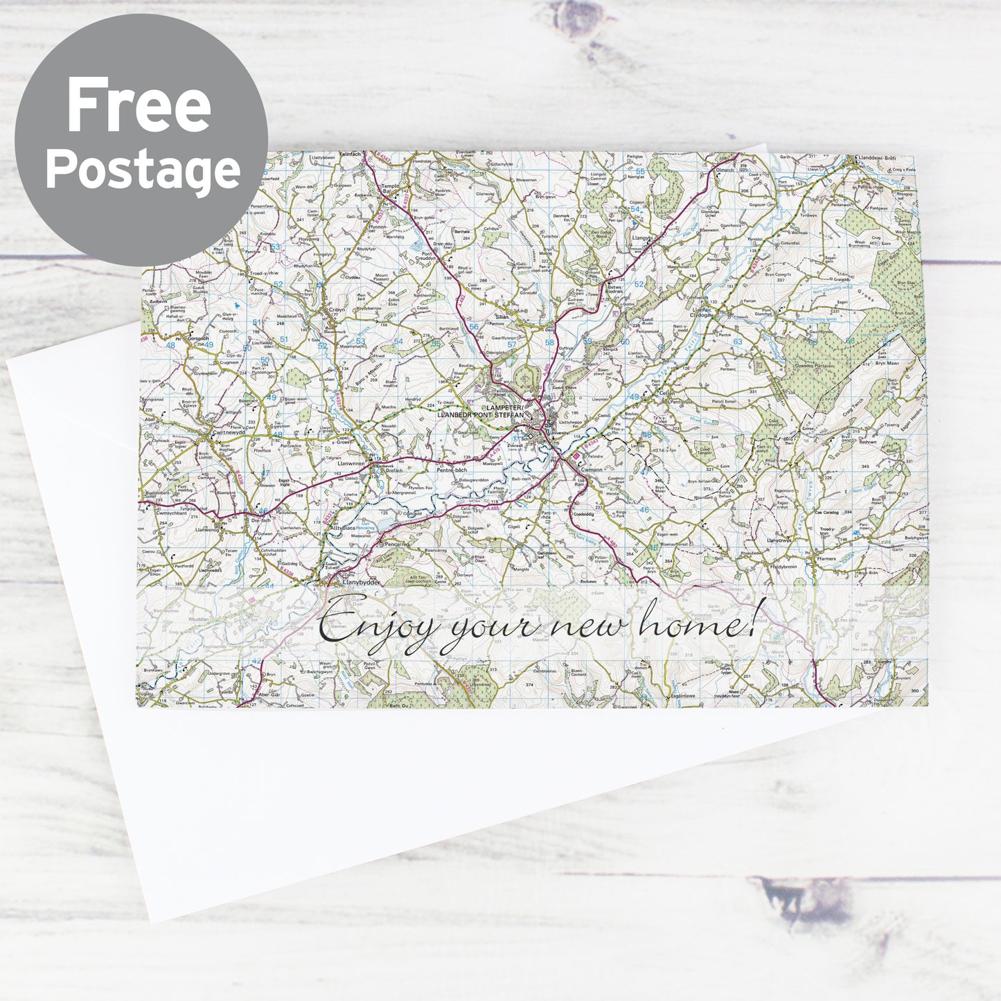 Personalised Present Day Map Card from Heartfelt Gifts