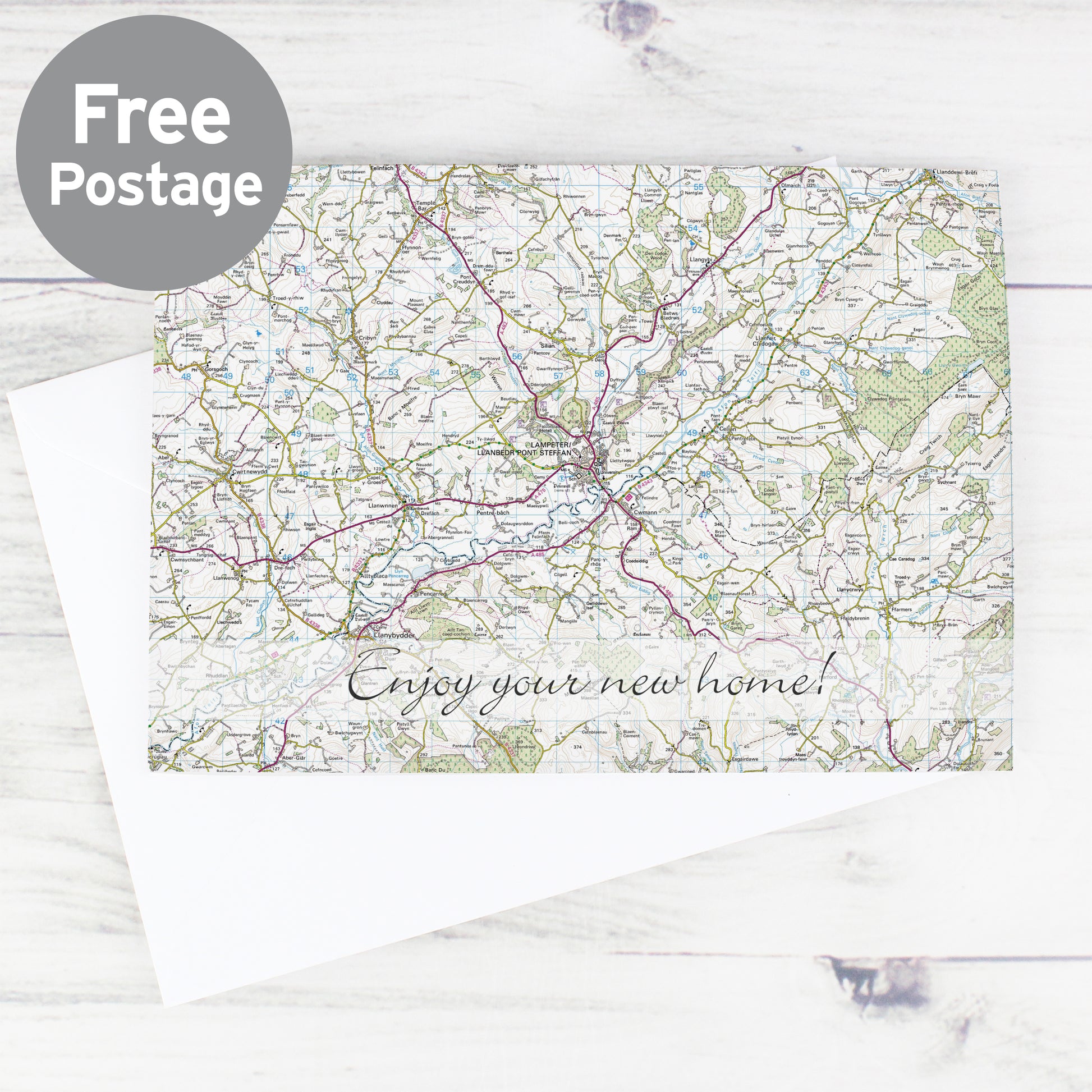 Personalised Present Day Map Card from Heartfelt Gifts