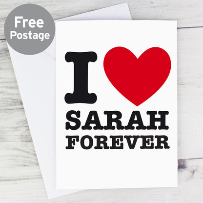 Personalised I HEART Card from Heartfelt Gifts