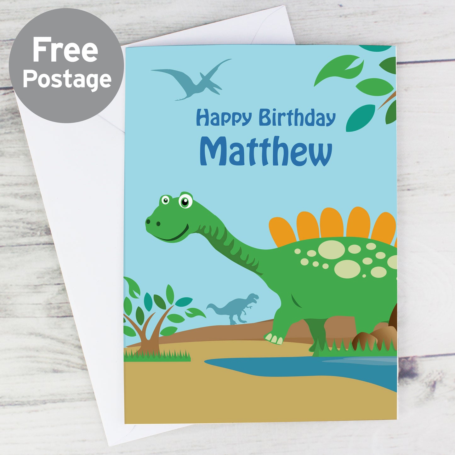 Personalised Dinosaur Card from Heartfelt Gifts