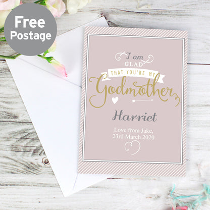 Personalised I Am Glad... Godmother Card - image 4