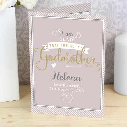 Personalised I Am Glad... Godmother Card - image 7
