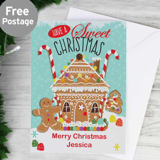 Personalised Gingerbread House Card from Heartfelt Gifts