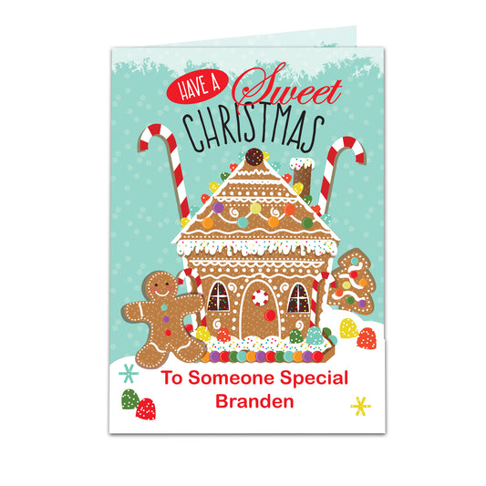 Personalised Gingerbread House Card - image 2