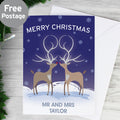 Personalised Reindeer Couple Card from Heartfelt Gifts