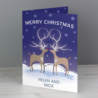 Personalised Reindeer Couple Card - image 3