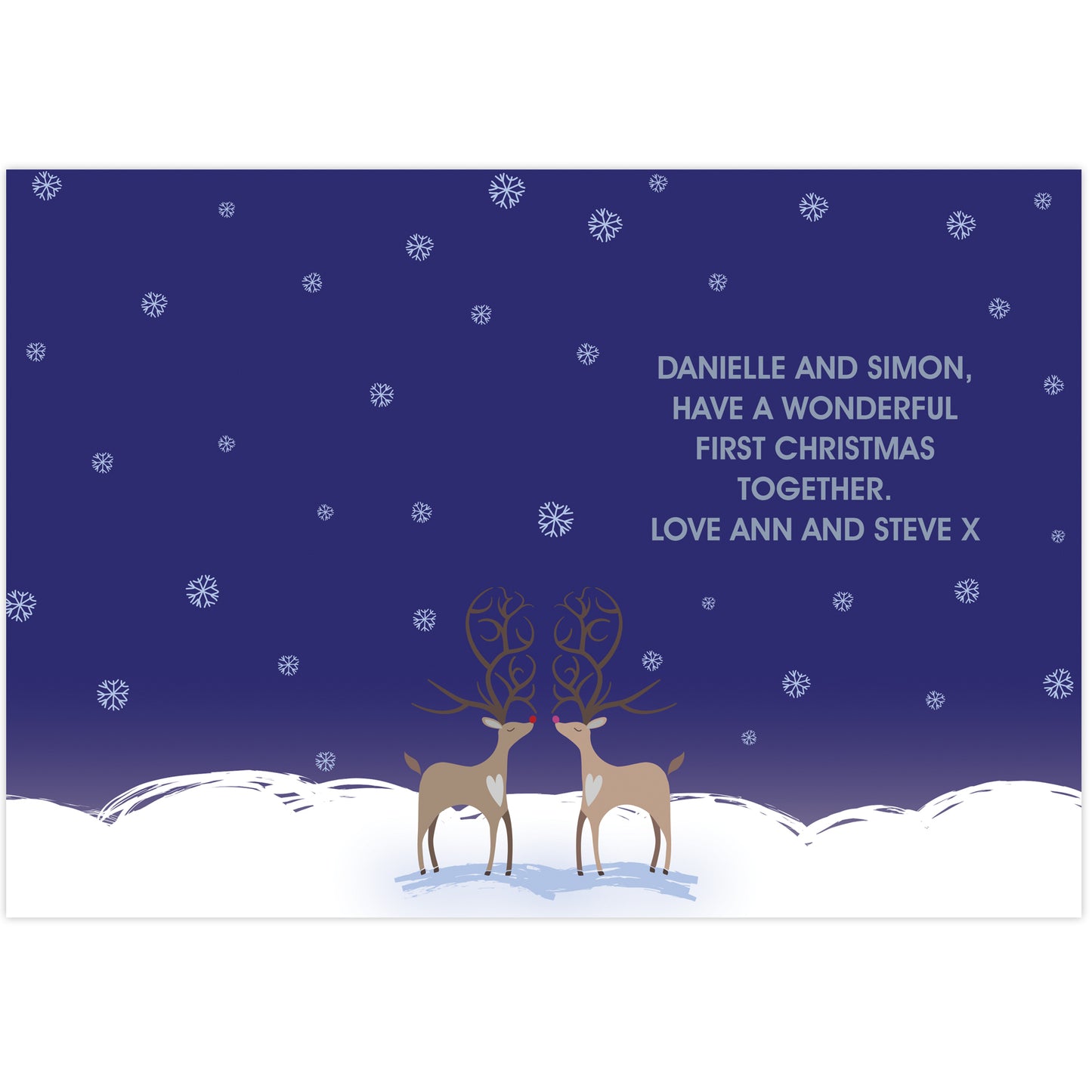 Personalised Reindeer Couple Card - image 4