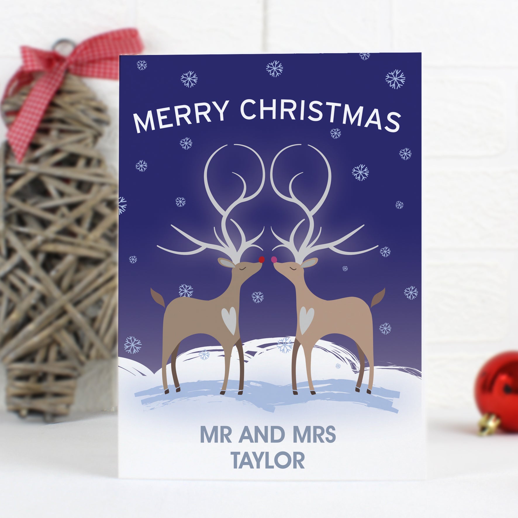 Personalised Reindeer Couple Card - image 5